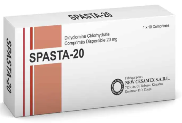Spasta-20 mg dicyclomine ces