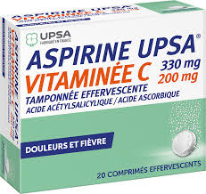 Aspirine+vit c 330mg/200mg eff