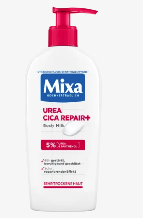 MIXA Lait corporel réparateur à l’urée cica, 250 ml