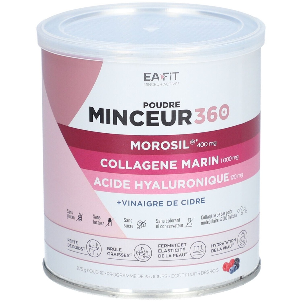Eafit Minceur 360 Poudre - Morosil + Collagène Marin + Acide Hyaluronique - 275g