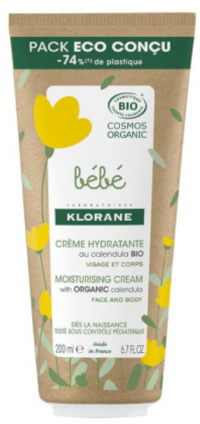 Organic Moisturizing Cream KloraneBaby 200ml