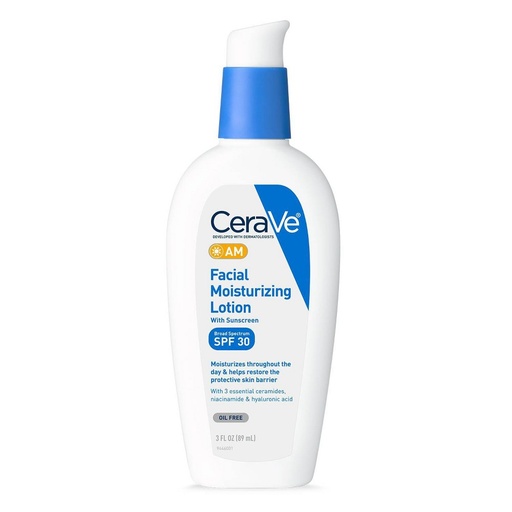 CeraVe AM Lotion Face Moisturizer with SPF 30  Normal to Oily Skin Sun Protection  3 Fl Oz
