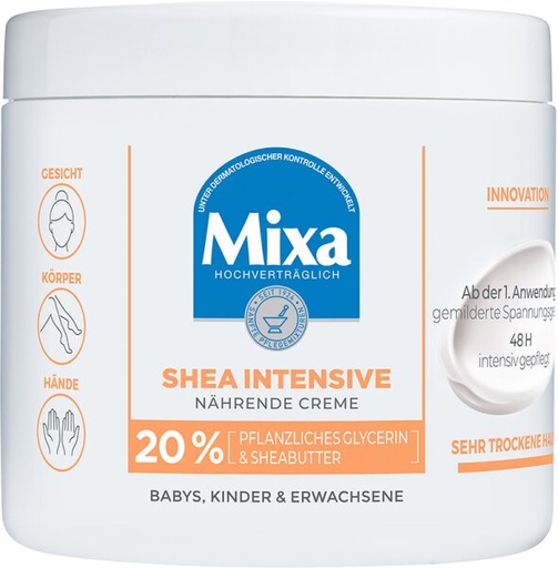 Mixa Shea Intensive Nährende Creme Für Sehr Trockene Haut Körpercreme 400ml