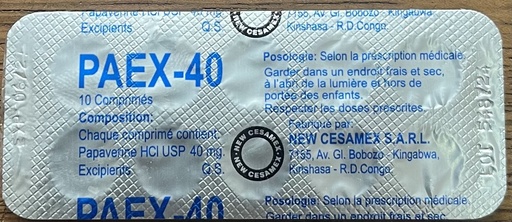 Papaverine ces 