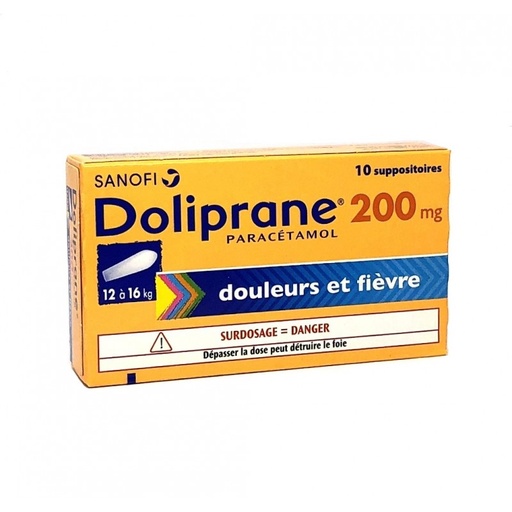 Doliprane suppo 200 mg 